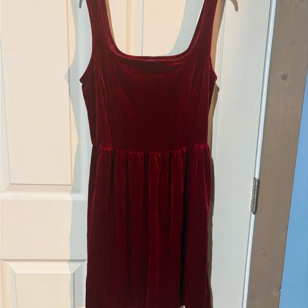 Old Navy Rich Red Velvet Dress mini